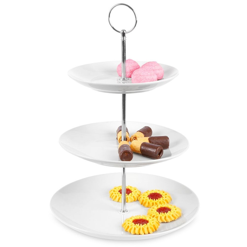 ORION Cake stand 3-level for cookies cake porcelain