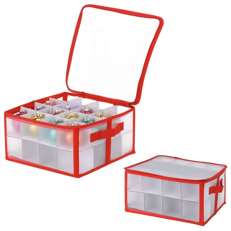 Aufbewahrungsbox Aufbewahrungsbehälter Organizer für Weihnachtskugeln 30x30x15 cm