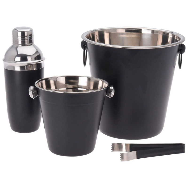 ORION BAR set bartender 2x bucket for ice shaker tongs