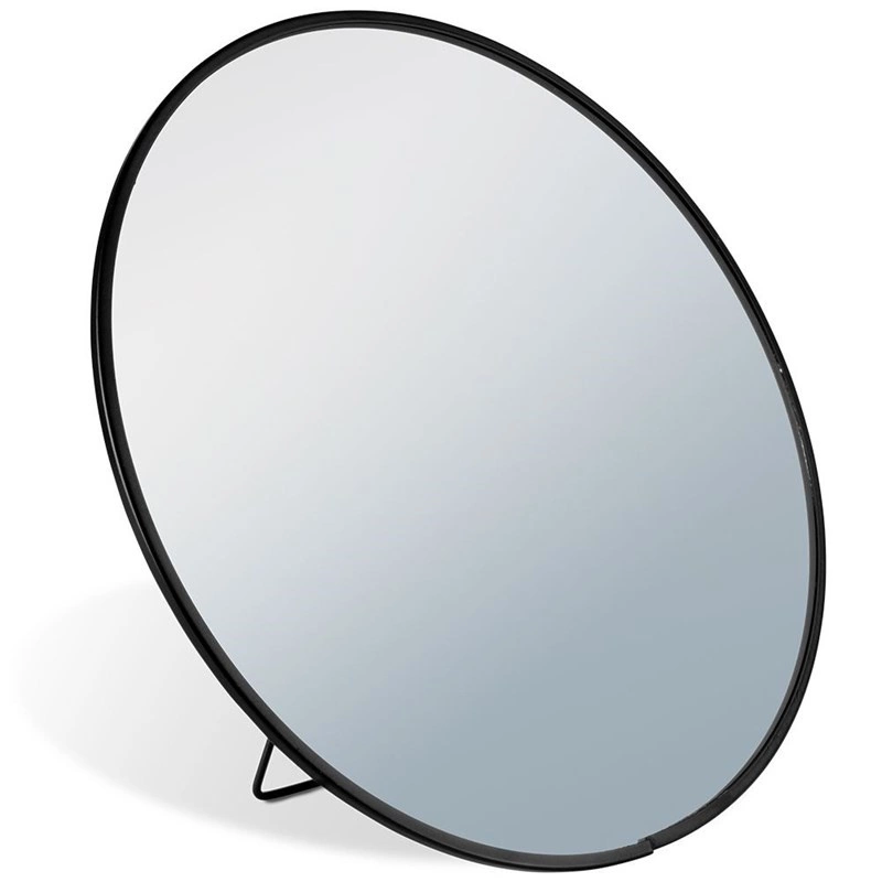 Spiegel Spieglein Standspiegel Kosmetikspiegel Schminkspiegel stehend aus Metall schwarz 20 cm