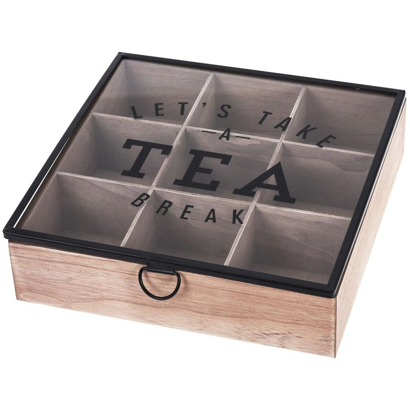 Teebeutelhalter Teebeutel-Organizer Teebeutel-Box Teebeutelaufbewahrung BISTRO 24x24x7,5cm 