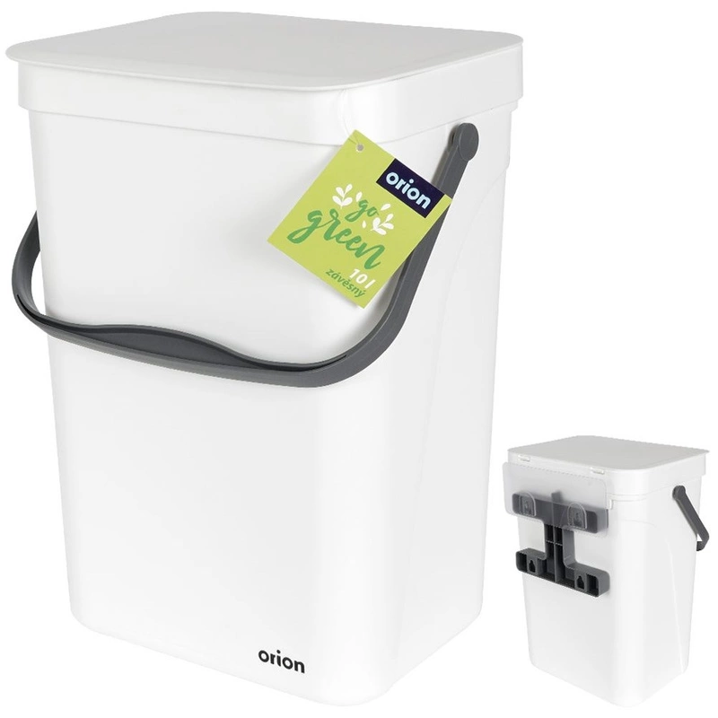 ORION Bin for rubbish / waste 10L for hanging WHITE