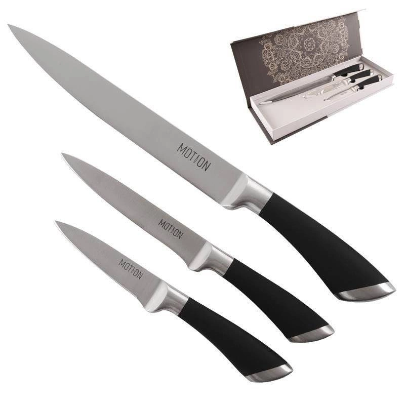 ORION Knife / kitchen steel knives 3 elements MOTION set of knives